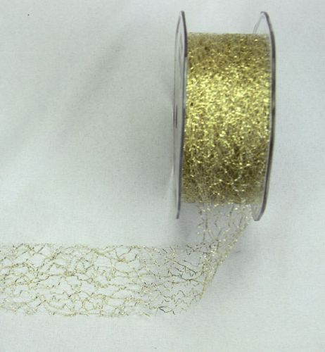 Green Tara - 38mm Fairy Mesh Gold - Per metre